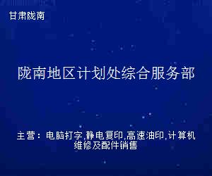 隴南地區(qū)計(jì)劃處綜合服務(wù)部 專業(yè)高效打字復(fù)印服務(wù)